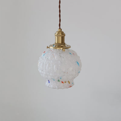 Moderne Mid-Century Metall Glas Blasen 1-Licht Pendelleuchte für Wohnzimmer 