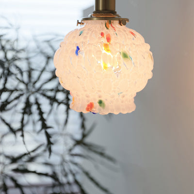 Moderne Mid-Century Metall Glas Blasen 1-Licht Pendelleuchte für Wohnzimmer 