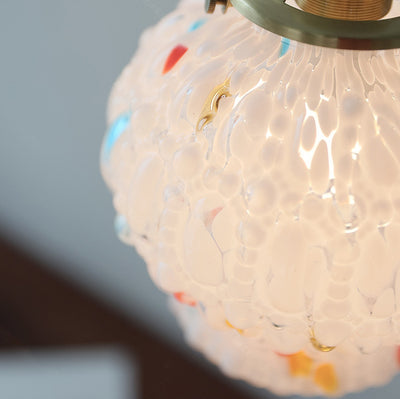 Moderne Mid-Century Metall Glas Blasen 1-Licht Pendelleuchte für Wohnzimmer 