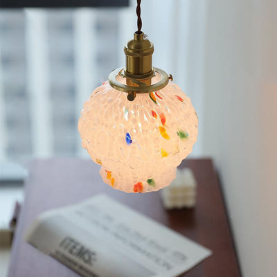 Moderne Mid-Century Metall Glas Blasen 1-Licht Pendelleuchte für Wohnzimmer 
