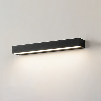 Applique murale LED rectangulaire moderne minimaliste en aluminium et verre pour patio extérieur 