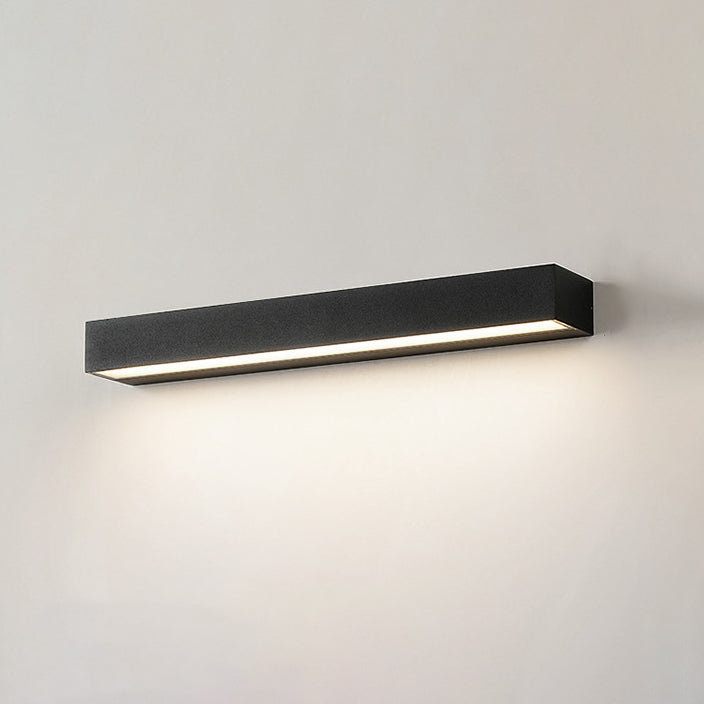 Applique murale LED rectangulaire moderne minimaliste en aluminium et verre pour patio extérieur 