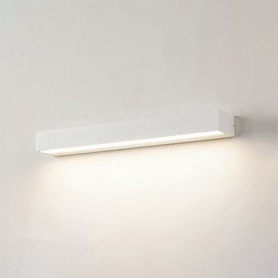 Applique murale LED rectangulaire moderne minimaliste en aluminium et verre pour patio extérieur 