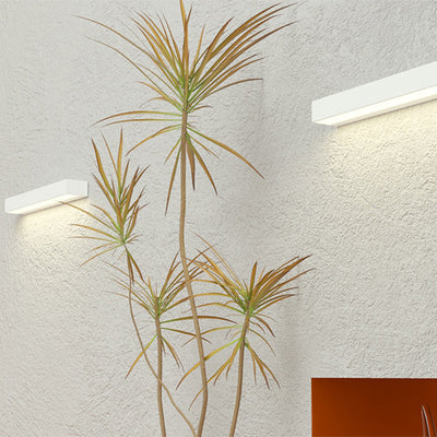 Applique murale LED rectangulaire moderne minimaliste en aluminium et verre pour patio extérieur 