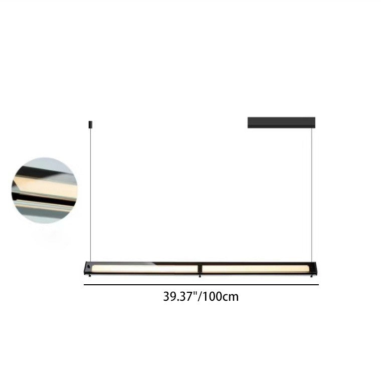 Lustre contemporain en aluminium et verre triangulaire LED pour îlot de cuisine pour salle à manger 