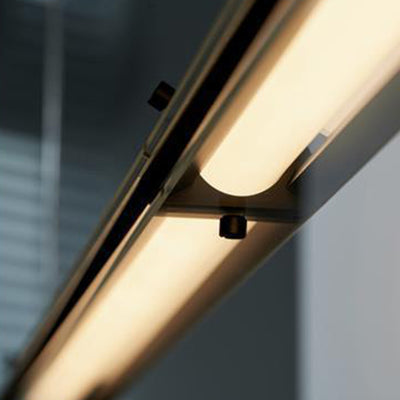 Lustre contemporain en aluminium et verre triangulaire LED pour îlot de cuisine pour salle à manger 