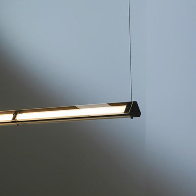 Lustre contemporain en aluminium et verre triangulaire LED pour îlot de cuisine pour salle à manger 