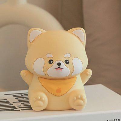 Lampe de table contemporaine en silicone créatif et ABS avec lumière LED en forme de panda pour chambre 