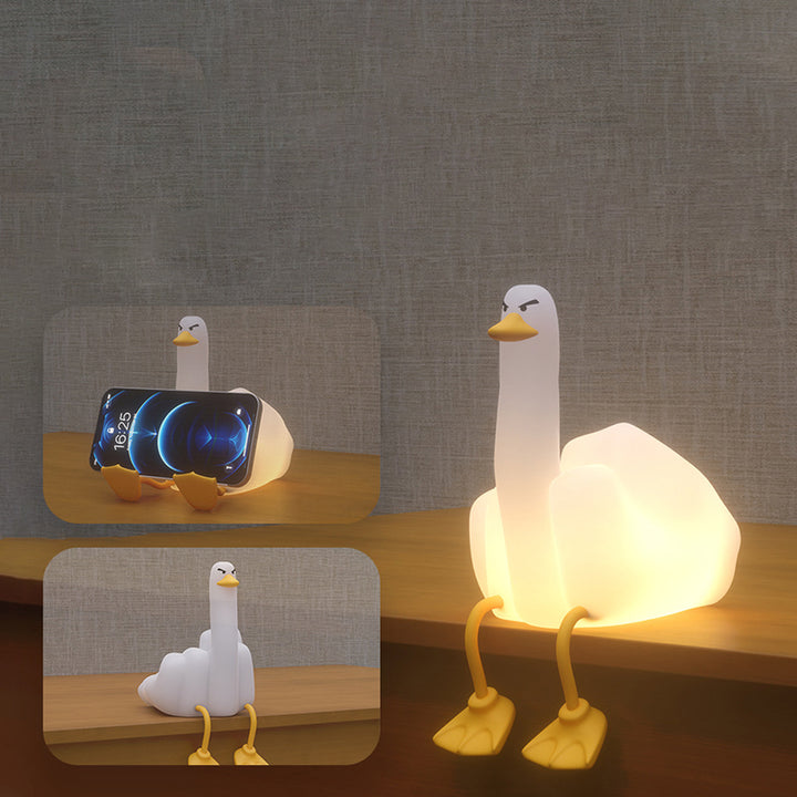 Lampe de Table LED Canard en Silicone Créatif Contemporain Veilleuse pour Chambre 
