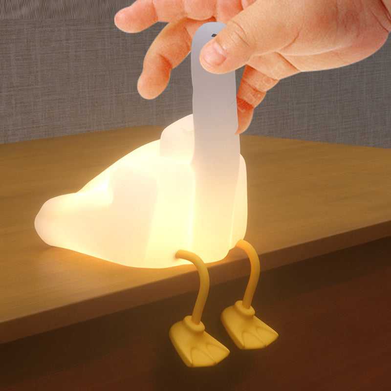 Lampe de Table LED Canard en Silicone Créatif Contemporain Veilleuse pour Chambre 