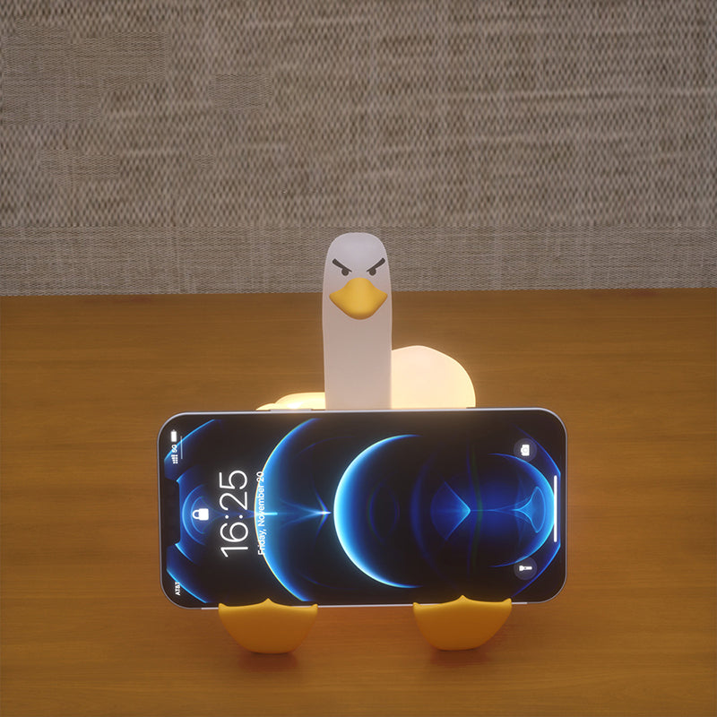 Lampe de Table LED Canard en Silicone Créatif Contemporain Veilleuse pour Chambre 