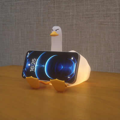 Zeitgenössische kreative Silikon-Ente LED Tischlampe Nachtlicht für das Schlafzimmer 