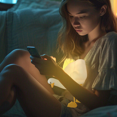 Zeitgenössische kreative Silikon-Ente LED Tischlampe Nachtlicht für das Schlafzimmer 