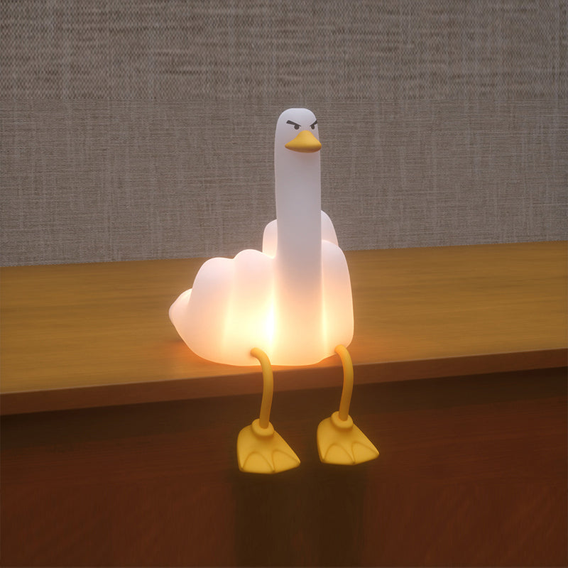 Lampe de Table LED Canard en Silicone Créatif Contemporain Veilleuse pour Chambre 