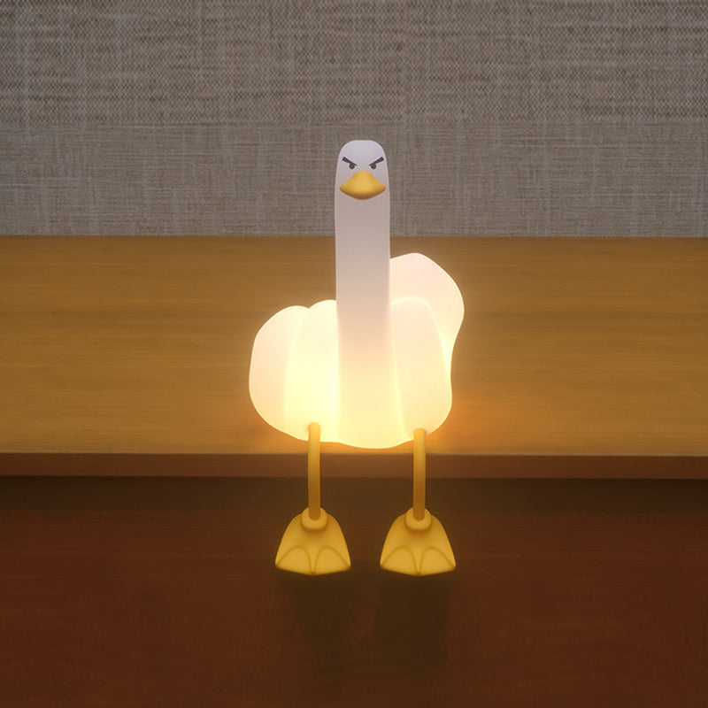 Lampe de Table LED Canard en Silicone Créatif Contemporain Veilleuse pour Chambre 