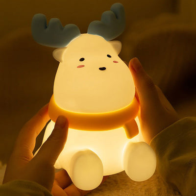 Zeitgenössische kreative Silikon-ABS-Rentier-LED-Tischlampe Nachtlicht für das Schlafzimmer 