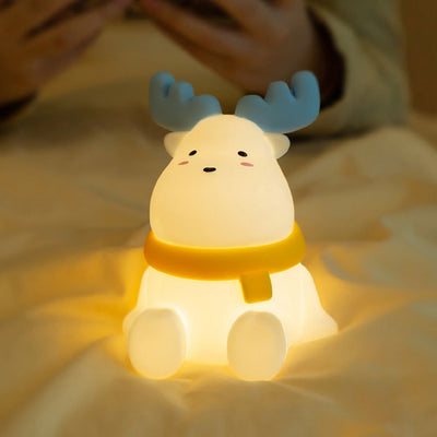 Zeitgenössische kreative Silikon-ABS-Rentier-LED-Tischlampe Nachtlicht für das Schlafzimmer 