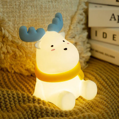 Zeitgenössische kreative Silikon-ABS-Rentier-LED-Tischlampe Nachtlicht für das Schlafzimmer 