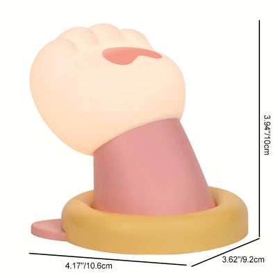 Lampe de table LED patte de chat ABS créative contemporaine pour chambre à coucher 