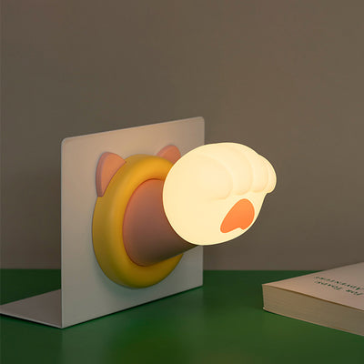 Lampe de table LED patte de chat ABS créative contemporaine pour chambre à coucher 