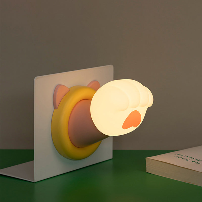 Lampe de table LED patte de chat ABS créative contemporaine pour chambre à coucher 