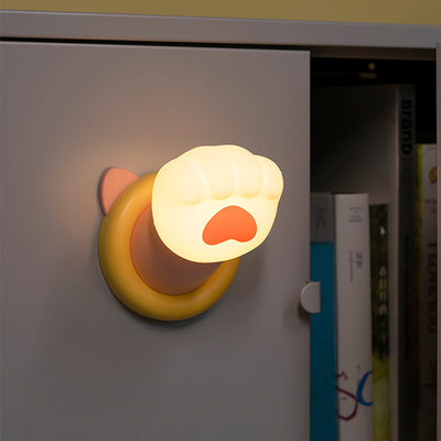 Lampe de table LED patte de chat ABS créative contemporaine pour chambre à coucher 