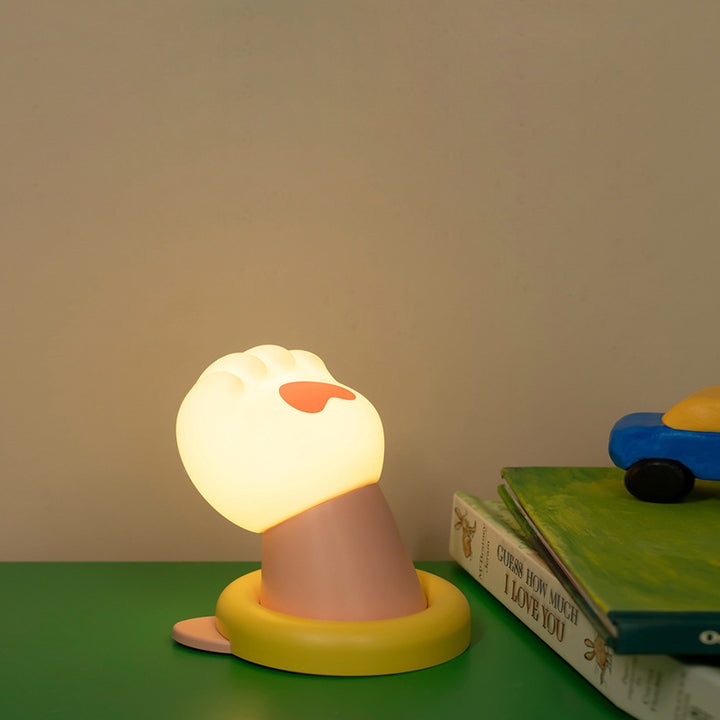 Zeitgenössische kreative ABS Katzenpfote LED Tischlampe Nachtlicht für das Schlafzimmer 
