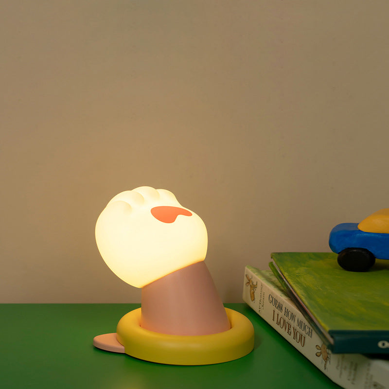 Lampe de table LED patte de chat ABS créative contemporaine pour chambre à coucher 