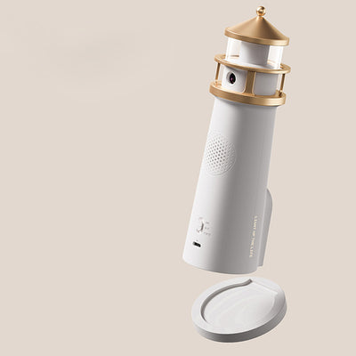 Lámpara de mesa LED de luz nocturna de faro de luna ABS PC creativa contemporánea para dormitorio 