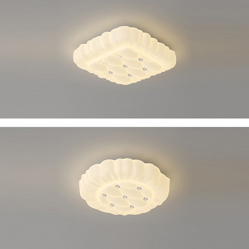 Contemporary Creative Iron &amp; PE Geometric LED Flush Mount Ceiling Light For Bedroom