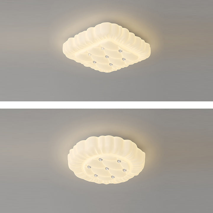 Contemporary Creative Iron &amp; PE Geometric LED Flush Mount Ceiling Light For Bedroom