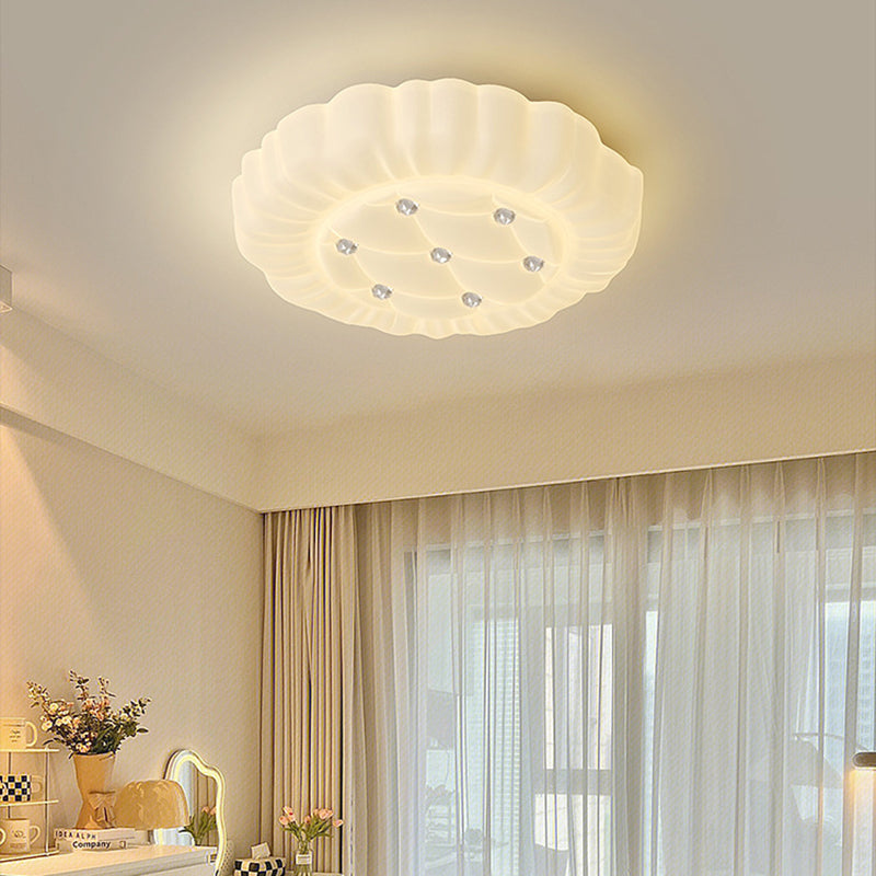 Contemporary Creative Iron &amp; PE Geometric LED Flush Mount Ceiling Light For Bedroom