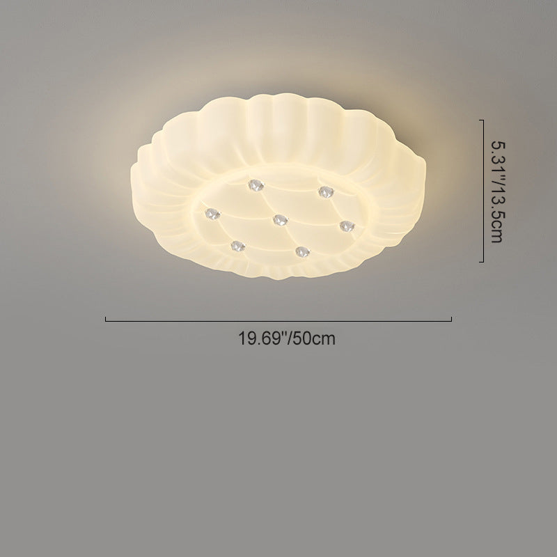 Contemporary Creative Iron &amp; PE Geometric LED Flush Mount Ceiling Light For Bedroom