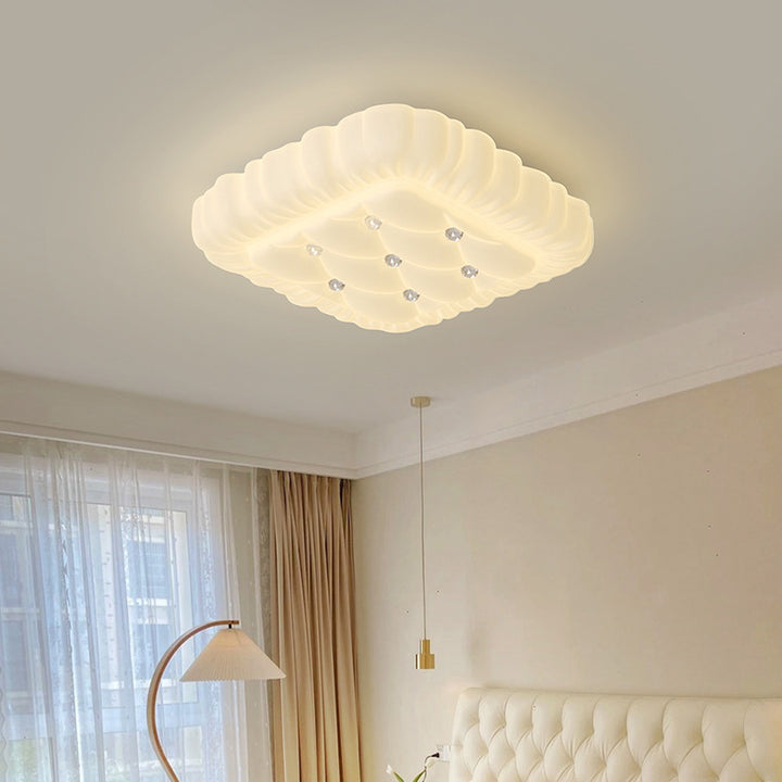 Contemporary Creative Iron &amp; PE Geometric LED Flush Mount Ceiling Light For Bedroom