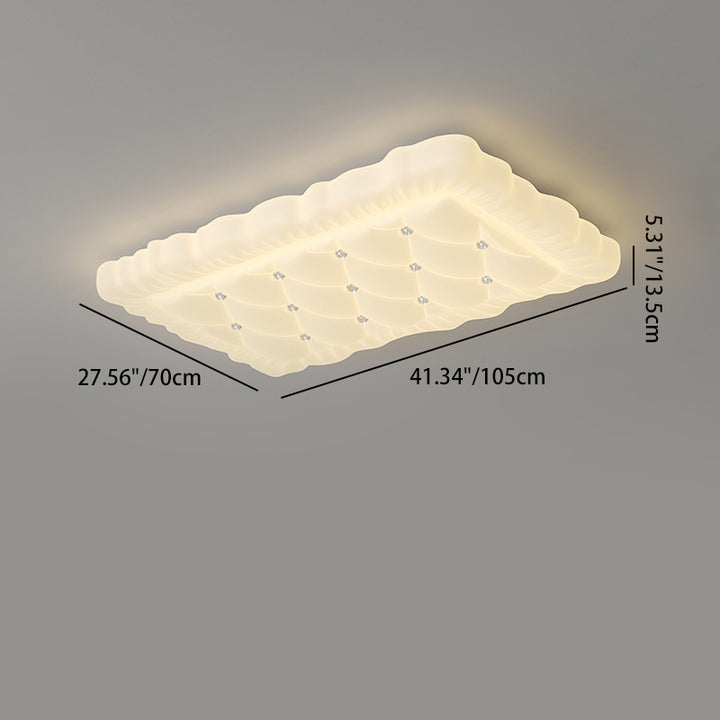 Contemporary Creative Iron &amp; PE Geometric LED Flush Mount Ceiling Light For Bedroom