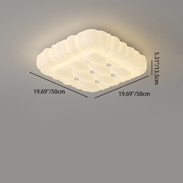 Contemporary Creative Iron &amp; PE Geometric LED Flush Mount Ceiling Light For Bedroom