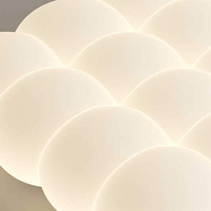 Luz de techo LED montada al ras en forma de burbuja rectangular cuadrada redonda de hierro creativo contemporáneo y PE para sala de estar 