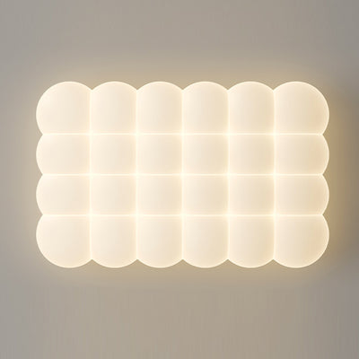 Contemporary Creative Iron & PE Round Square Rectangular Bubble-Shaped LED Flush Mount Ceiling Light For Living Room