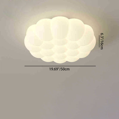 Contemporary Creative Iron & PE Round Square Rectangular Bubble-Shaped LED Flush Mount Ceiling Light For Living Room