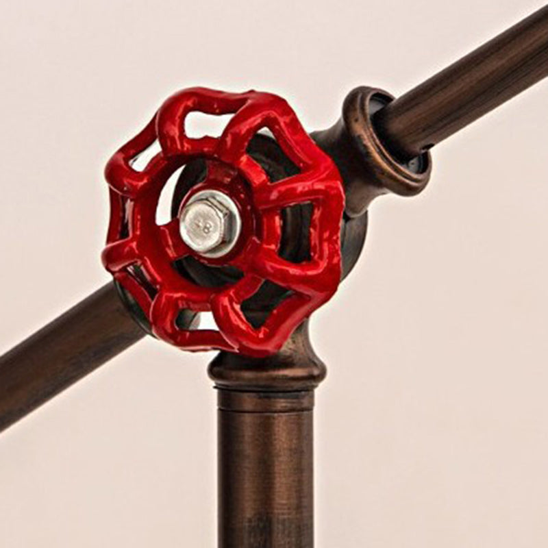 Lampe de sol contemporaine à 1 lumière avec canne à pêche et dôme en fer industriel pour salon 