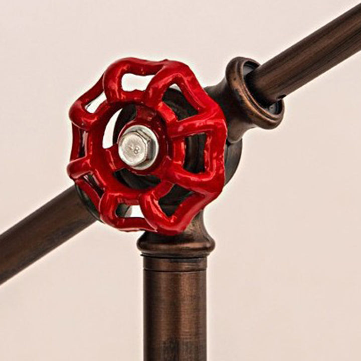 Lampe de sol contemporaine à 1 lumière avec canne à pêche et dôme en fer industriel pour salon 