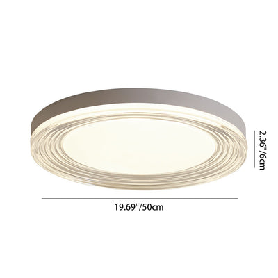 Lumière de plafond LED encastrée ronde en acrylique ABS minimaliste moderne pour salon 