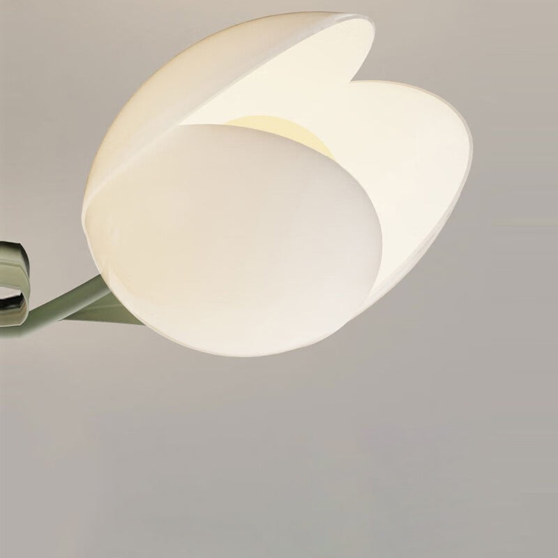 Moderne minimalistische runde Blumenblatt Eisen Aluminium PE LED Halbeinbau-Deckenleuchte für Wohnzimmer 