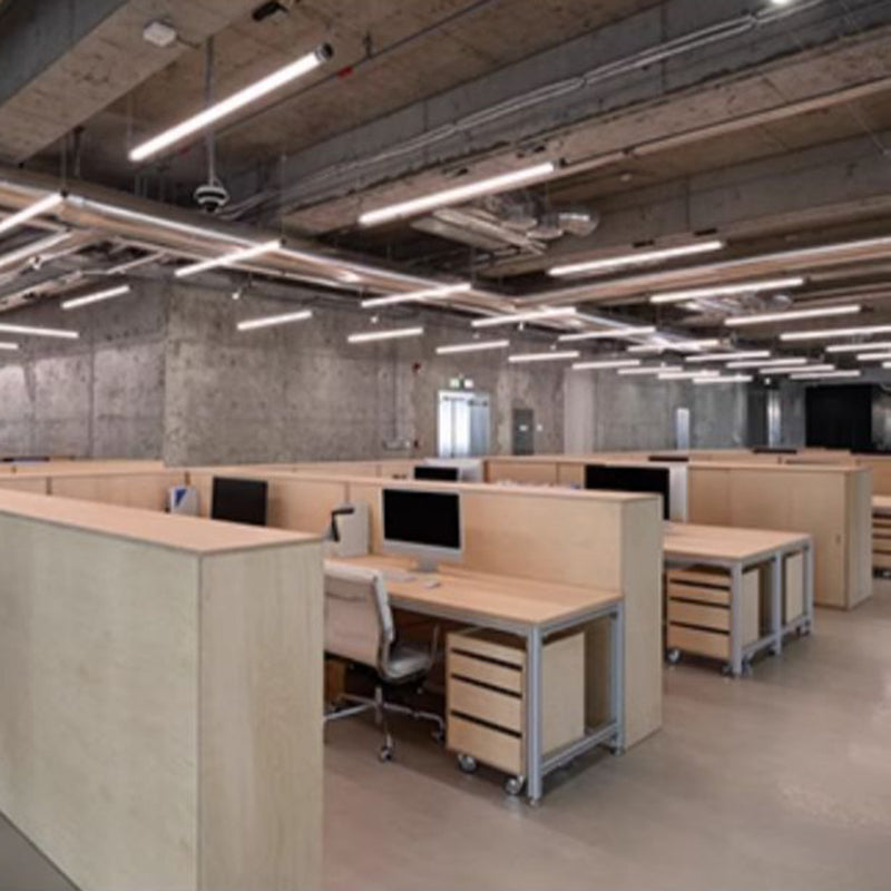 Suspension LED à intensité variable - Éclairage linéaire industriel en aluminium pour bureau à domicile 