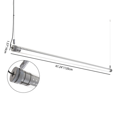 Suspension LED à intensité variable - Éclairage linéaire industriel en aluminium pour bureau à domicile 