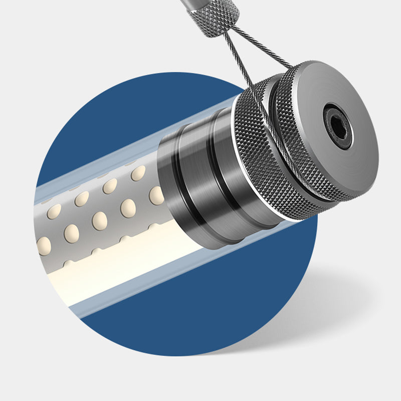Suspension LED à intensité variable - Éclairage linéaire industriel en aluminium pour bureau à domicile 
