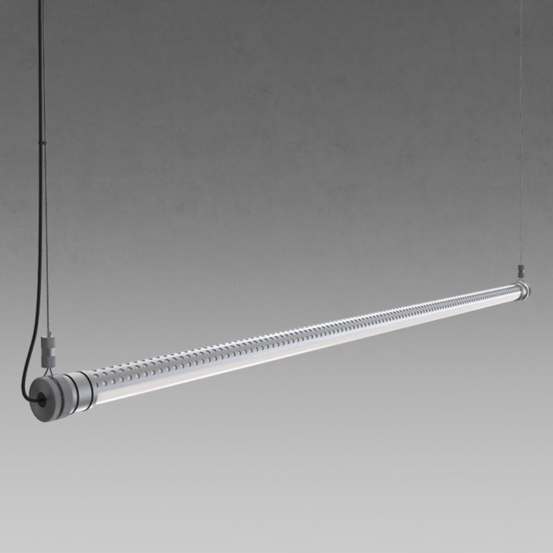Suspension LED à intensité variable - Éclairage linéaire industriel en aluminium pour bureau à domicile 