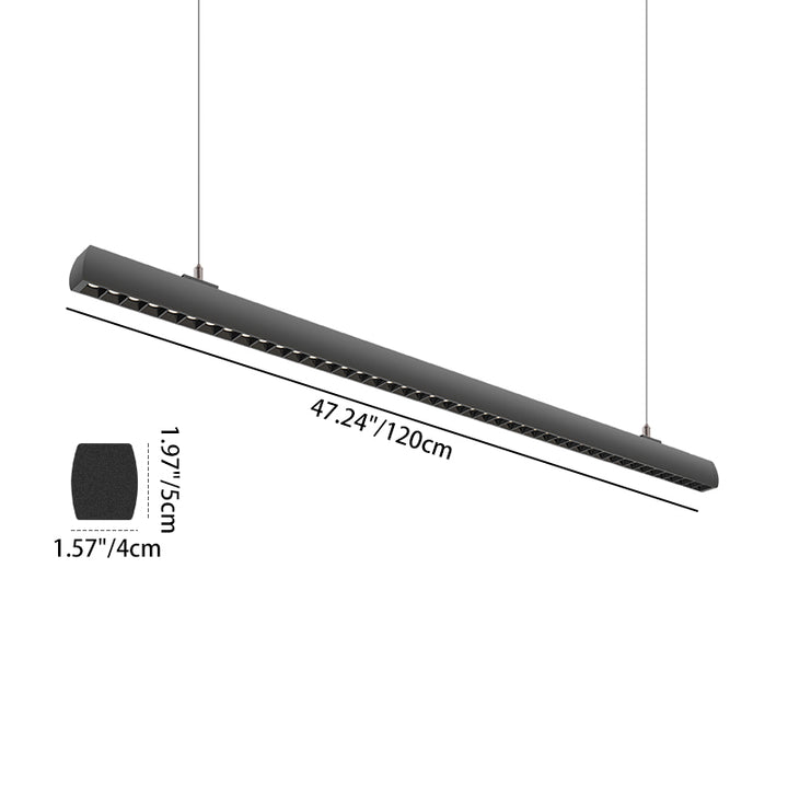 Blendfreies LED-Hängelicht - Moderne schwarze Pendelleuchte für das Home Office 