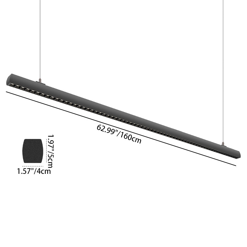 Blendfreies LED-Hängelicht - Moderne schwarze Pendelleuchte für das Home Office 