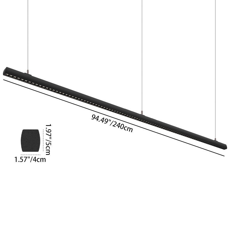 Blendfreies LED-Hängelicht - Moderne schwarze Pendelleuchte für das Home Office 